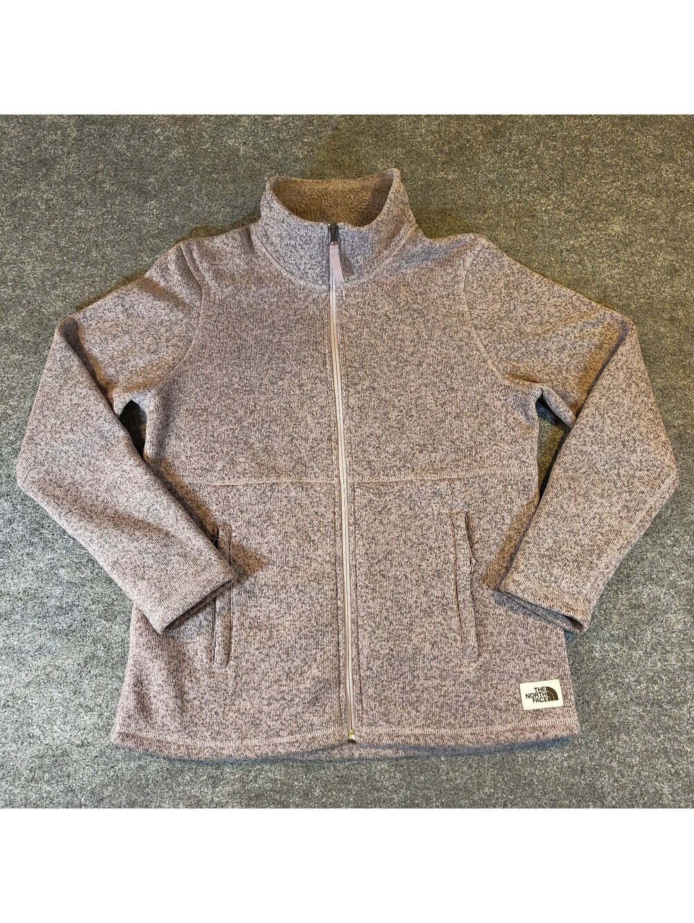 The North Face Full Zip Fleece Jacket Mauve Purple Heather Women's Size Medium M